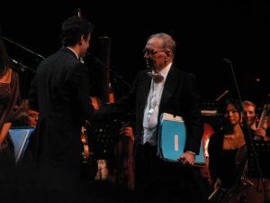 Marco Serino with Maestro Morricone